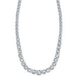 Round Brilliant Cut Graduating Diamond Half 4 Prong Set Tennis Necklace NE210014 - HEERA DIAMONDS