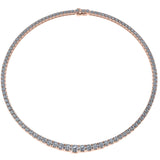 Round Brilliant Cut Graduating Diamond 4 Prong Set Tennis Necklace NE210012 - HEERA DIAMONDS