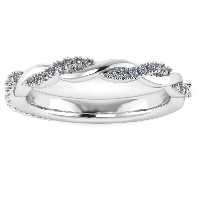 "Ayla" Intertwined Pave Shaped Diamond Eternity Ring E57 - HEERA DIAMONDS