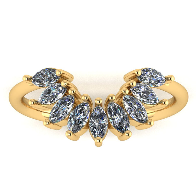 "Irena" Petal Marquise Cut Diamond Centre Dip Eternity Ring ET13 - HEERA DIAMONDS