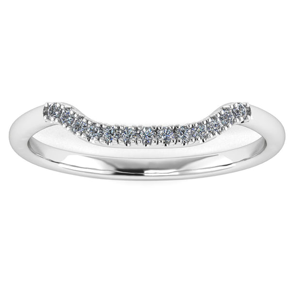 "Emery" Pavé Diamond Subtly Shaped Eternity Ring ET33 - HEERA DIAMONDS