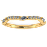 "Kai" Dainty Marquise Leaf Diamonds on Wave Shaped Eternity Ring ET7 - HEERA DIAMONDS