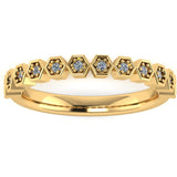 "Jill" Honeycomb Hexagon Pattern Diamond Half Eternity Ring ET74 - HEERA DIAMONDS