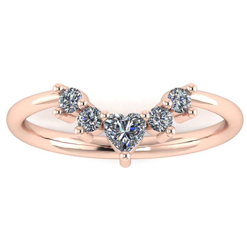 "Lexis" Heart and Petals Centre Dip Eternity Ring ET14 - HEERA DIAMONDS