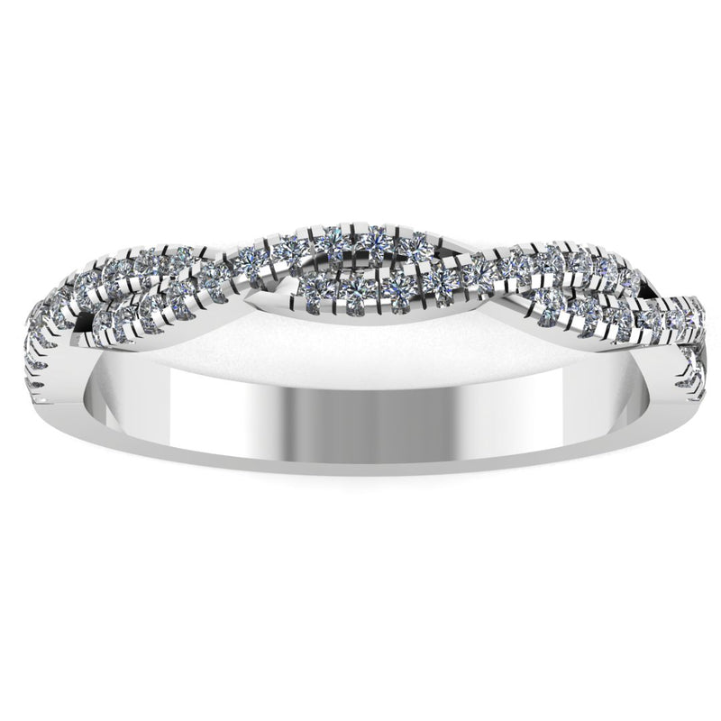 "Amara" Twist Pavé Diamond Eternity Ring ET69 - HEERA DIAMONDS