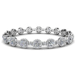 Round Brilliant Shape Halo 8.5 Carat Diamond Bracelet BRHARB - HEERA DIAMONDS