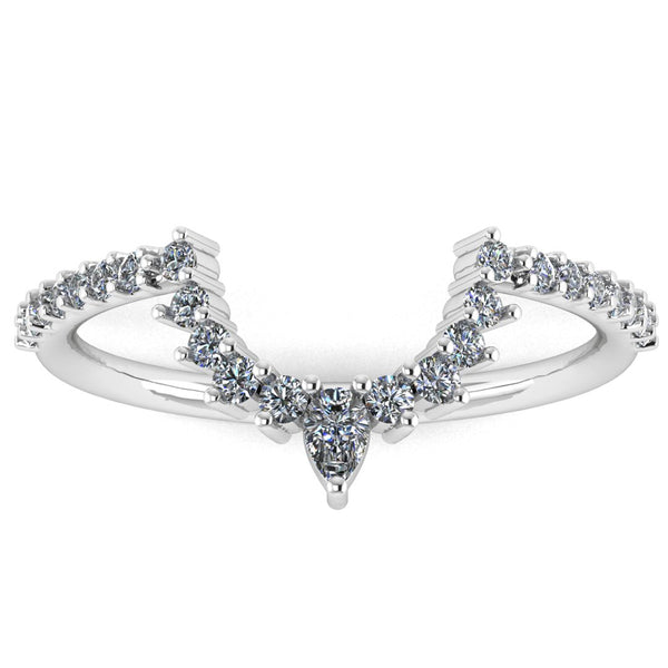 "Avi" V Shape 0.40ct Diamond Eternity Ring ET55 - HEERA DIAMONDS