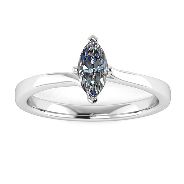 "Elle" Solitaire Marquise Cut Diamond Engagement Ring SSMC06 - HEERA DIAMONDS