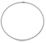 Round Brilliant Cut Diamond Tennis Necklace NE210018 - HEERA DIAMONDS