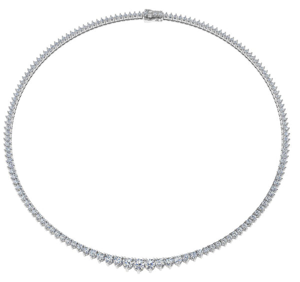 Round Brilliant Cut Diamond Tennis Necklace NE210018 - HEERA DIAMONDS