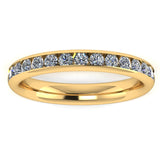 Natural Diamond Channel Set Eternity Band Wedding Ring - HEERA DIAMONDS