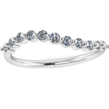 "Helene" Bubble Wave Shaped Round Brilliant Diamonds Eternity Ring ET50 - HEERA DIAMONDS