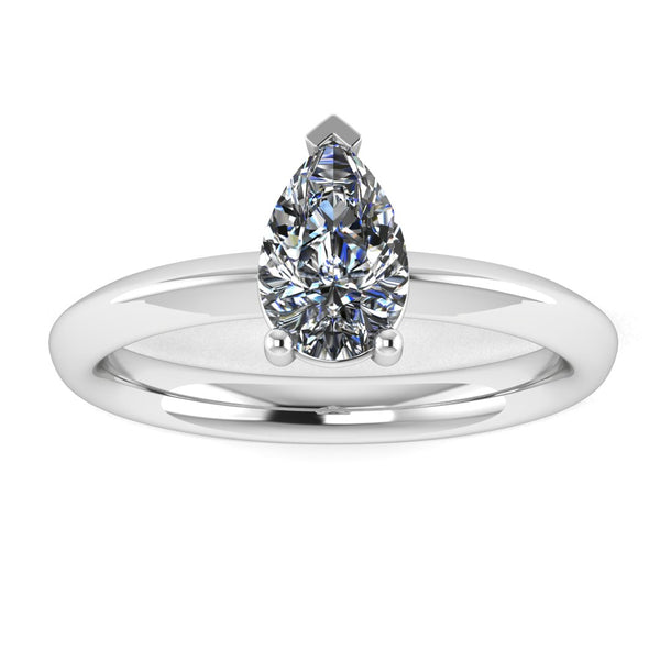 "Astrid" Solitaire Pear Cut Diamond Engagement Ring SSPS08 - HEERA DIAMONDS