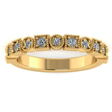 "Josie" Round Circle and Square Pattern Diamond Half Eternity Ring ET75 - HEERA DIAMONDS