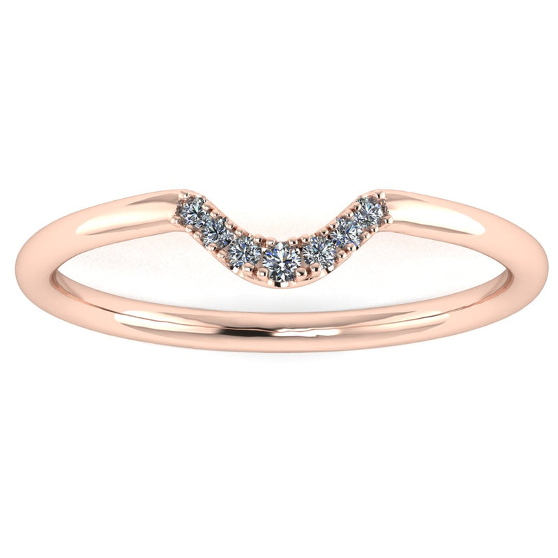 "Mina" Dainty U Shaped Diamond Eternity Ring E56 - HEERA DIAMONDS