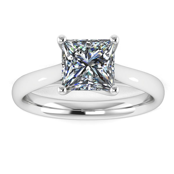 "Zella" Solitaire Princess Cut Diamond Engagement Ring SSPC07 - HEERA DIAMONDS