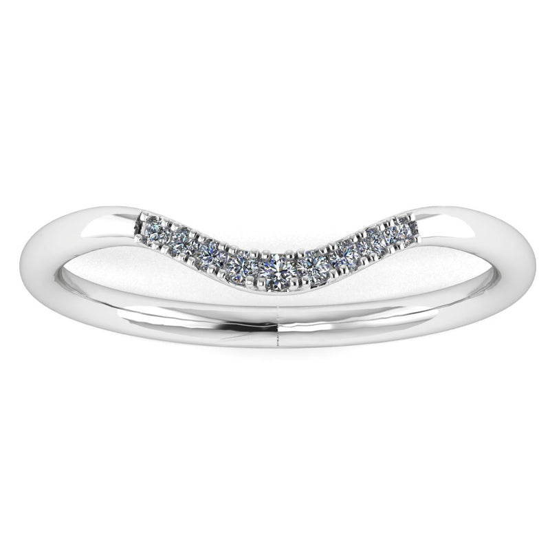 "Lacey" Pavé Diamond Subtly Shaped Eternity Ring E51 - HEERA DIAMONDS