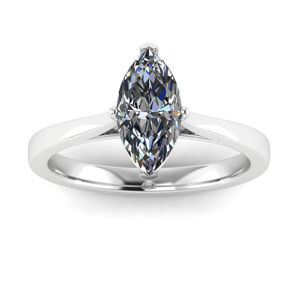 "Eden" Solitaire Marquise Cut Diamond Engagement Ring SSMC04 - HEERA DIAMONDS