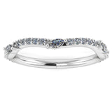 "Kai" Dainty Marquise Leaf Diamonds on Wave Shaped Eternity Ring ET7 - HEERA DIAMONDS