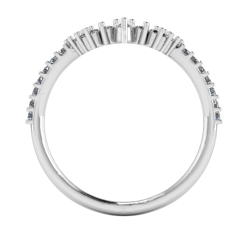 "Avi" V Shape 0.40ct Diamond Eternity Ring ET55 - HEERA DIAMONDS