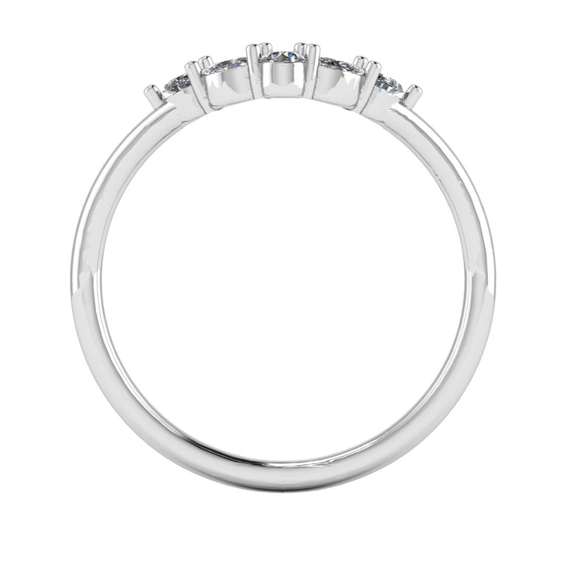 "Zoey" Dainty Round, Pear and Oval Diamond Shaped Eternity Band ET49 - HEERA DIAMONDS