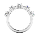 "Arria" Raised Round Brilliant 0.55ct Diamond Half Eternity Ring ET17 - HEERA DIAMONDS