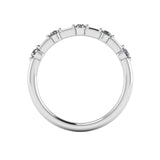 Dainty Sparkling Five 0.15 Carat Round Diamond Wedding Band - HEERA DIAMONDS