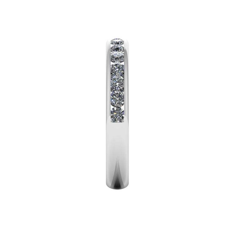 Natural Diamond Channel Set Eternity Band Wedding Ring - HEERA DIAMONDS