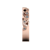 "Embry" Sparkling Leaf Foliage Diamond Eternity Ring ET71 - HEERA DIAMONDS