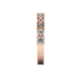 "Josie" Round Circle and Square Pattern Diamond Half Eternity Ring ET75 - HEERA DIAMONDS