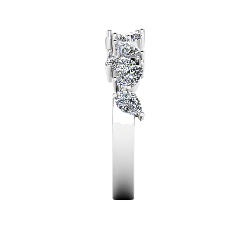 "Vivian" 1.00ct diamonds Pear Pattern Diamond Half Eternity Diamond Ring ET3 - HEERA DIAMONDS