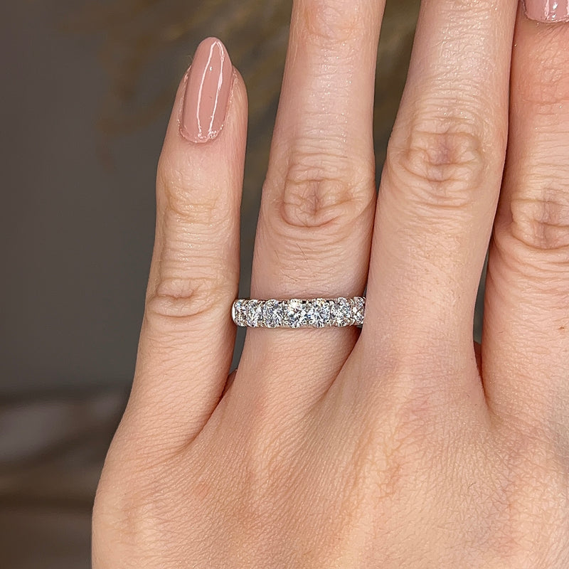 Micro Set Diamond Eternity Band Wedding Ring - HEERA DIAMONDS