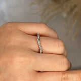 "Kai" Dainty Marquise Leaf Diamonds on Wave Shaped Eternity Ring ET7 - HEERA DIAMONDS