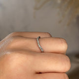 "Emery" Pavé Diamond Subtly Shaped Eternity Ring ET33 - HEERA DIAMONDS