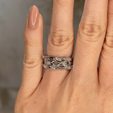 "Lanai" Nature Interweave Leaf and Branch Half Eternity Ring ET134 - HEERA DIAMONDS