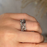 "Lanai" Nature Interweave Leaf and Branch Half Eternity Ring ET134 - HEERA DIAMONDS