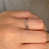 "Mina" Dainty U Shaped Diamond Eternity Ring E56 - HEERA DIAMONDS