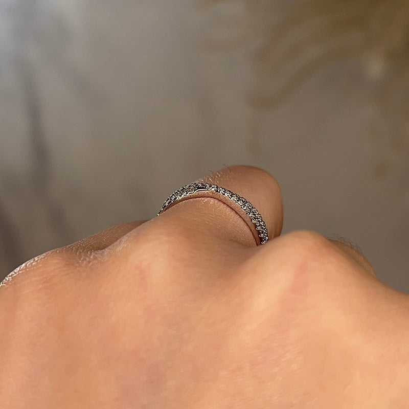 "Bianca" Crossover Pavé Diamond Eternity Ring ET66 - HEERA DIAMONDS