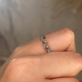 "Embry" Sparkling Leaf Foliage Diamond Eternity Ring ET71 - HEERA DIAMONDS