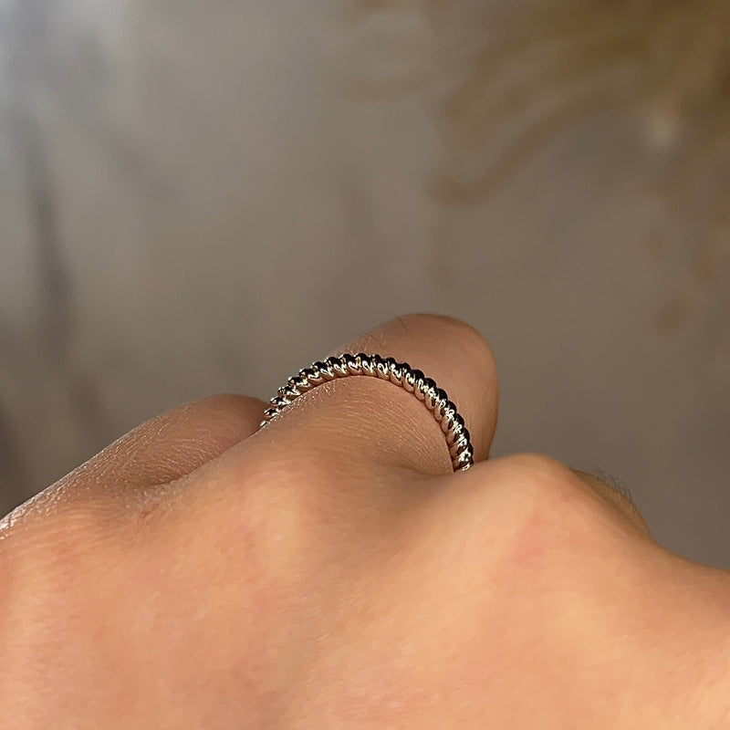 "Aspen" Minimalist Twisted Rope Contemporary Eternity Ring ET72 - HEERA DIAMONDS