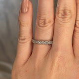 "Josie" Round Circle and Square Pattern Diamond Half Eternity Ring ET75 - HEERA DIAMONDS