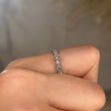 "Josie" Round Circle and Square Pattern Diamond Half Eternity Ring ET75 - HEERA DIAMONDS