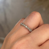 "Josie" Round Circle and Square Pattern Diamond Half Eternity Ring ET75 - HEERA DIAMONDS