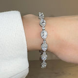 Pear Shape Halo 9 Carat Diamond Bracelet BRHAPS - HEERA DIAMONDS