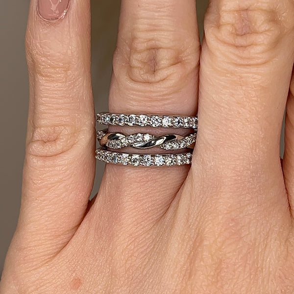 "Suri" Triple Stack Half Eternity Ring ET38 - HEERA DIAMONDS