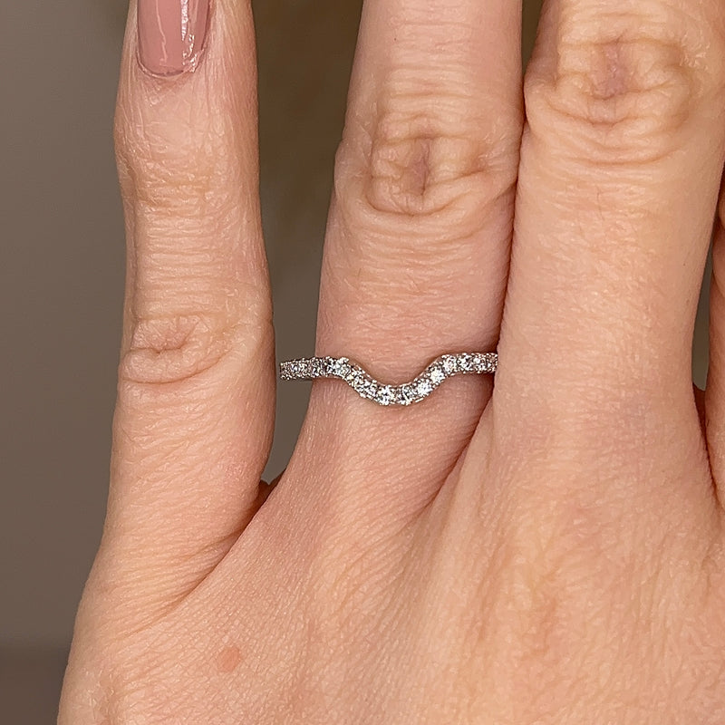 "Esme" U Shaped Pavé Diamond Eternity Ring ET43 - HEERA DIAMONDS