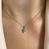 Oval Cut Solitaire Lab Grown Diamond Pendant POC4B - HEERA DIAMONDS