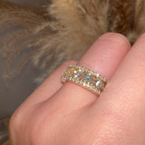 "Arlo" Bordered Round Diamond Channel Set Half Eternity Ring - HEERA DIAMONDS