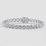 Round Cut Diamond Line Tennis Bracelet in Four Claw setting