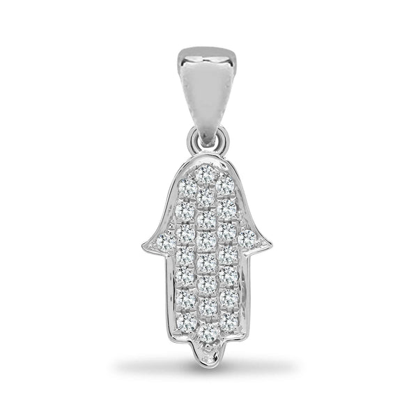18ct Diamond Hamza Pendant - HEERA DIAMONDS